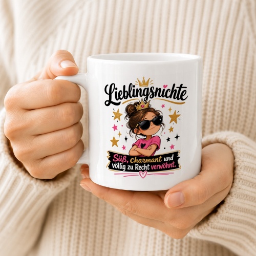 Tasse »Lieblingsnichte – Süß, charmant und verwöhnt«