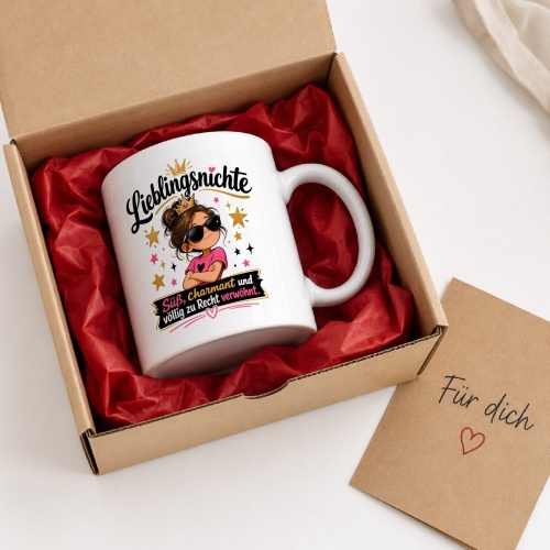 Tasse »Lieblingsnichte – Süß, charmant und verwöhnt«