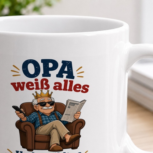 Tasse »Opa weiß alles und erzählt es gern mehrmals«