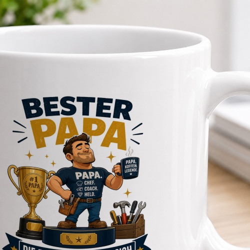 Tasse »Bester Papa – Familienjury einig«