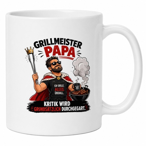Tasse »Grillmeister Papa – Kritik wird...