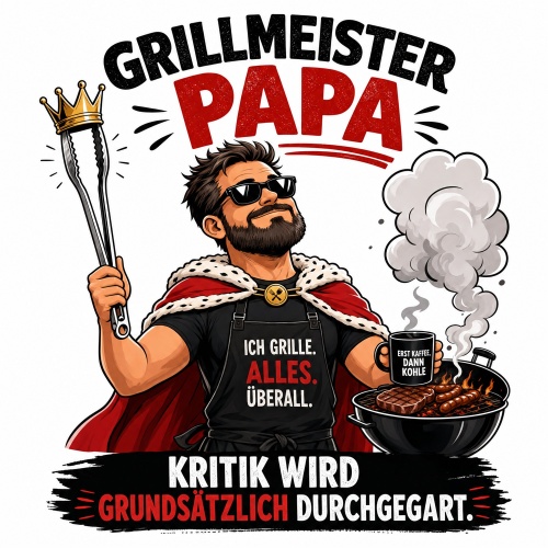Tasse »Grillmeister Papa – Kritik wird...