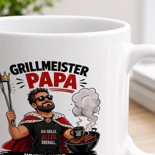 Tasse »Grillmeister Papa – Kritik wird durchgegart«