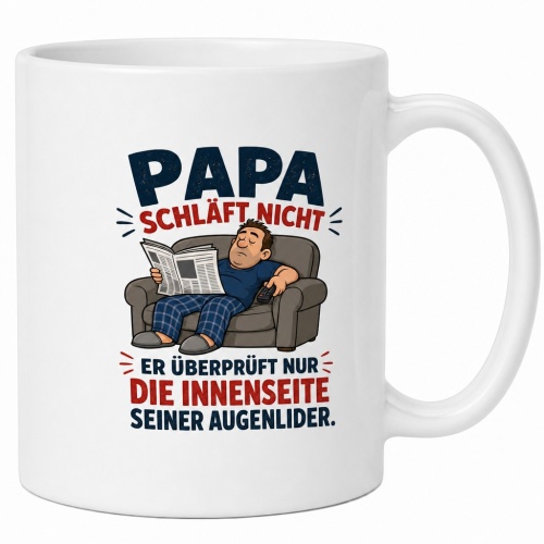 Tasse »Papa schläft nicht –...