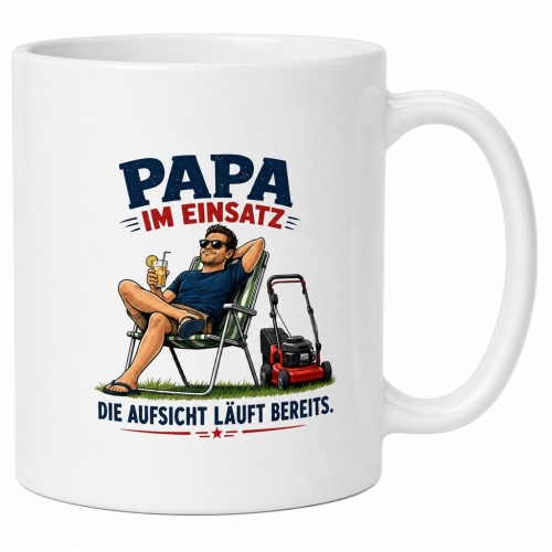 Tasse »Papa im Einsatz – Die Aufsicht...