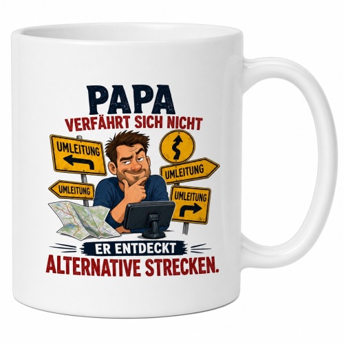 Tasse »Papa verfährt sich nicht –...
