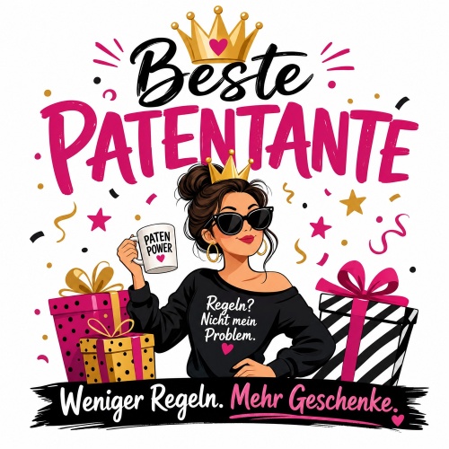 Tasse »Beste Patentante – Weniger Regeln....