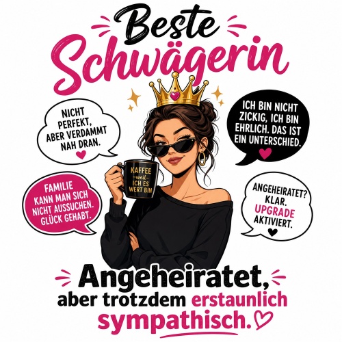 Tasse »Beste Schwägerin – Angeheiratet,...