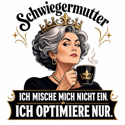 Tasse »Schwiegermutter – Ich mische mich nicht ein. Ich optimiere nur.«