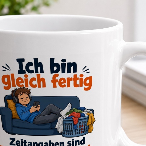 Tasse »Ich bin gleich fertig«