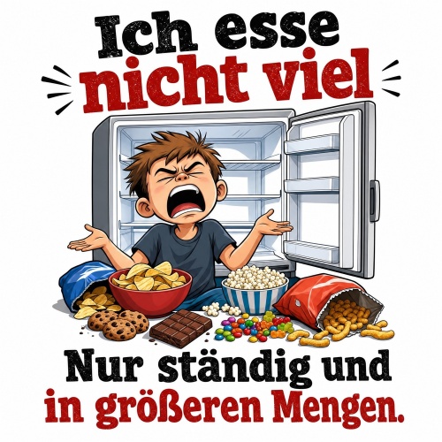 Tasse »Ich esse nicht viel. Nur ständig und in...