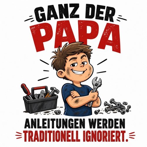 Tasse »Ganz der Papa – Anleitungen werden...