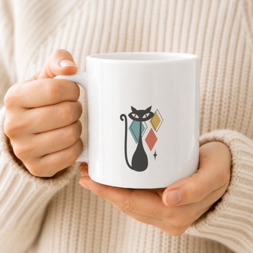 Tasse »Katze Mid-Century«
