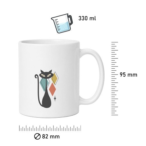 Tasse »Katze Mid-Century«
