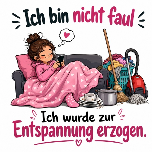 Tasse »Ich bin nicht faul. Ich wurde zur...
