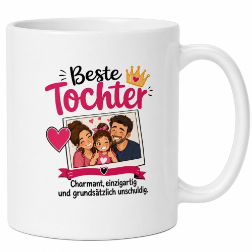 Tasse »Beste Tochter – Charmant,...