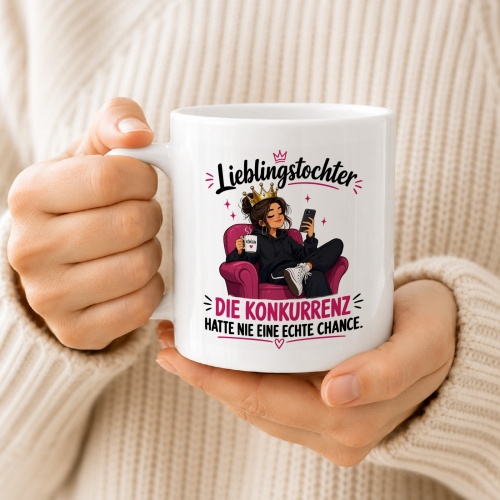 Tasse »Lieblingstochter – Die Konkurrenz hatte nie eine echte Chance«
