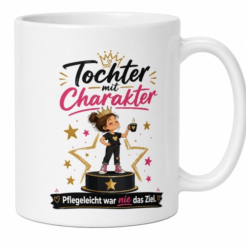 Tasse »Tochter mit Charakter – pflegeleicht...