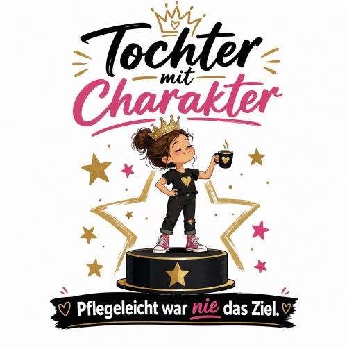 Tasse »Tochter mit Charakter – pflegeleicht...