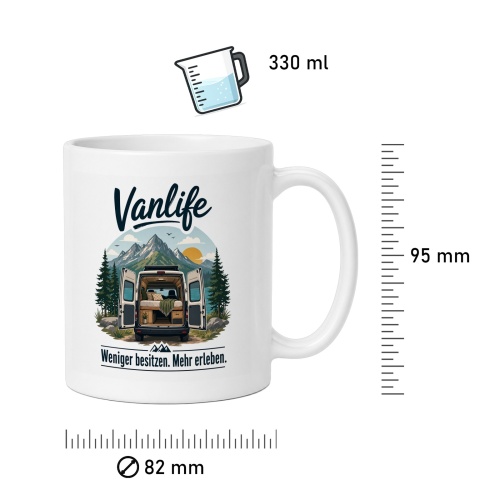 Tasse »Vanlife – Weniger besitzen. Mehr erleben.«