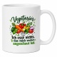 Tasse »Vegetarier – Ich esse nichts, das mich angeschaut hat«
