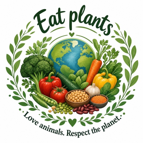Tasse »Eat plants. Love animals. Respect the...