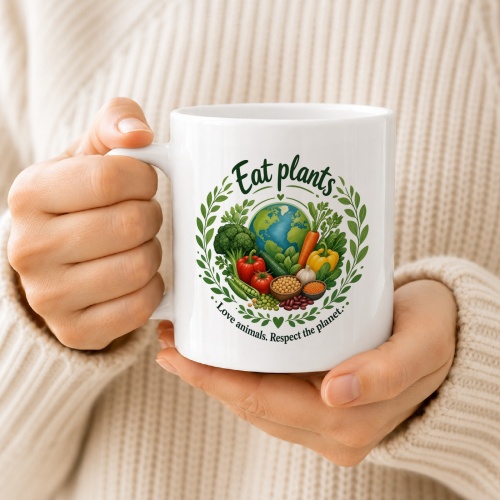 Tasse »Eat plants. Love animals. Respect the planet.«