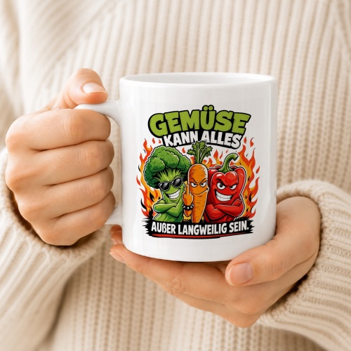 Tasse »Gemüse kann alles außer langweilig sein«