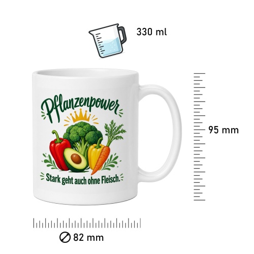 Tasse »Pflanzenpower – Stark geht auch ohne Fleisch«