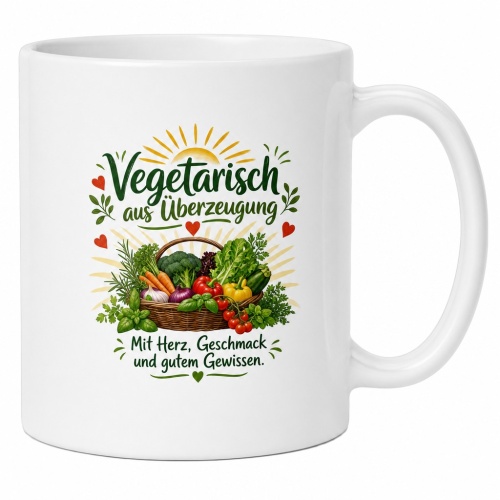 Tasse »Vegetarisch aus Überzeugung«