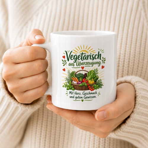 Tasse »Vegetarisch aus Überzeugung«