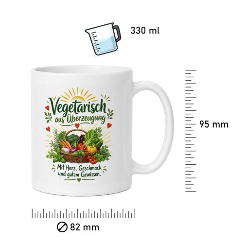 Tasse »Vegetarisch aus Überzeugung«