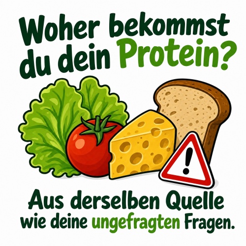 Tasse »Woher bekommst du dein Protein?«