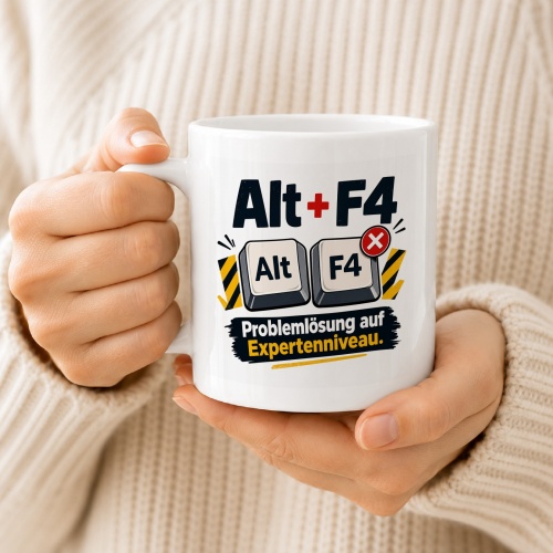 Tasse »Alt+F4 – Problemlösung auf Expertenniveau«