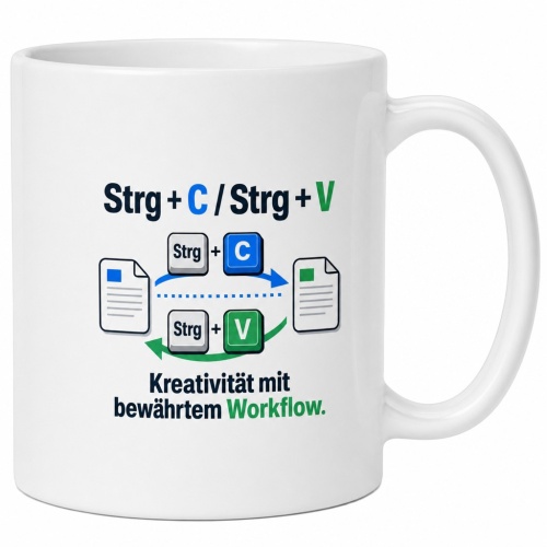 Tasse »Strg + C / Strg + V – Workflow«