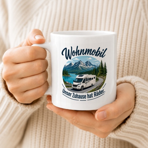 Tasse »Wohnmobil – Unser Zuhause hat Räder«