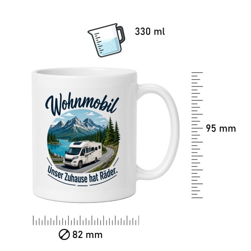Tasse »Wohnmobil – Unser Zuhause hat Räder«