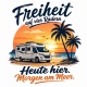 Tasse »Freiheit auf vier Rädern – Heute hier. Morgen am Meer.«