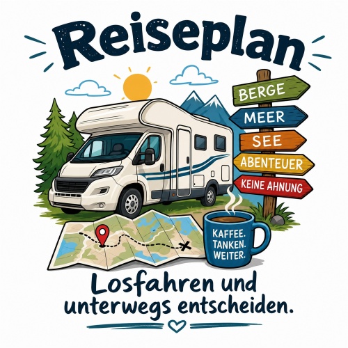 Tasse »Reiseplan – Losfahren und unterwegs...