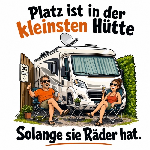 Tasse »Platz ist in der kleinsten Hütte....