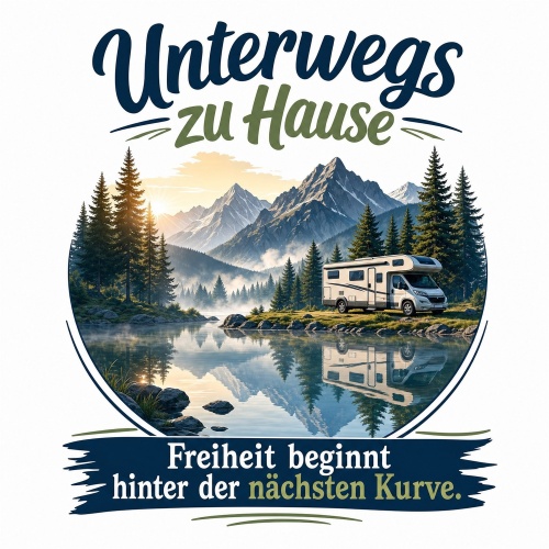 Tasse »Unterwegs zu Hause – Freiheit beginnt...