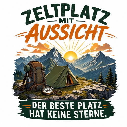 Tasse »Zeltplatz mit Aussicht«