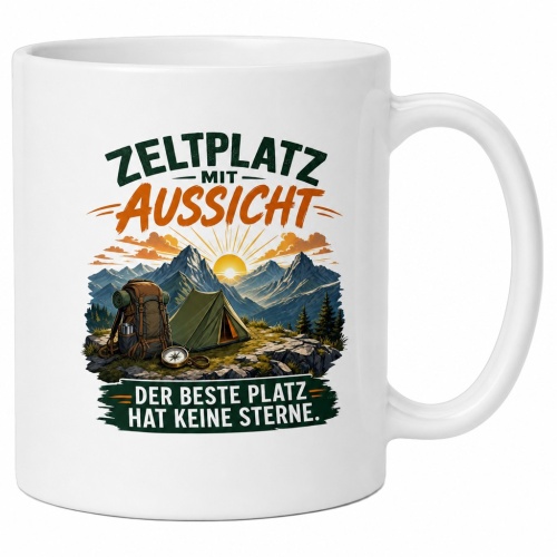 Tasse »Zeltplatz mit Aussicht«
