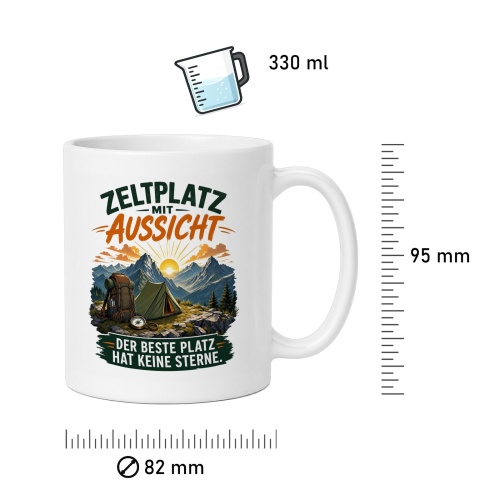 Tasse »Zeltplatz mit Aussicht«