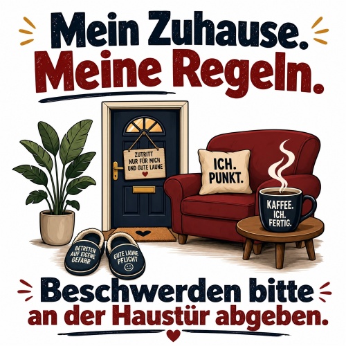Tasse »Mein Zuhause. Meine Regeln.«