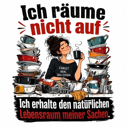 Tasse »Ich räume nicht auf –...