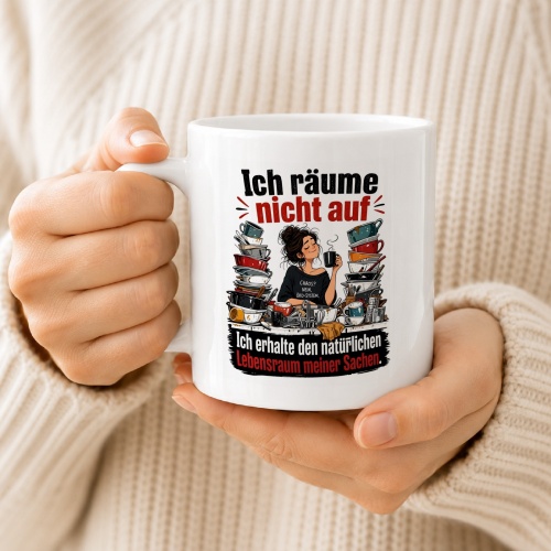 Tasse »Ich räume nicht auf – Öko-System«