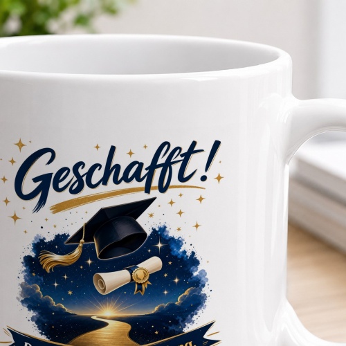 Tasse »Geschafft! Das Abi war erst der Anfang«