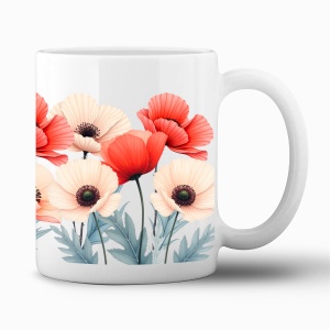 Tasse "Floral Rot"