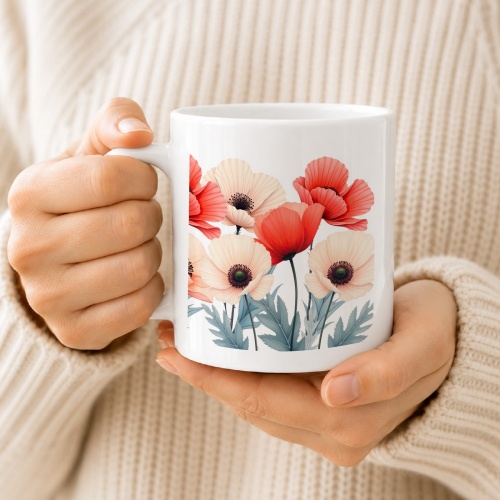 Tasse »Floral Rot«